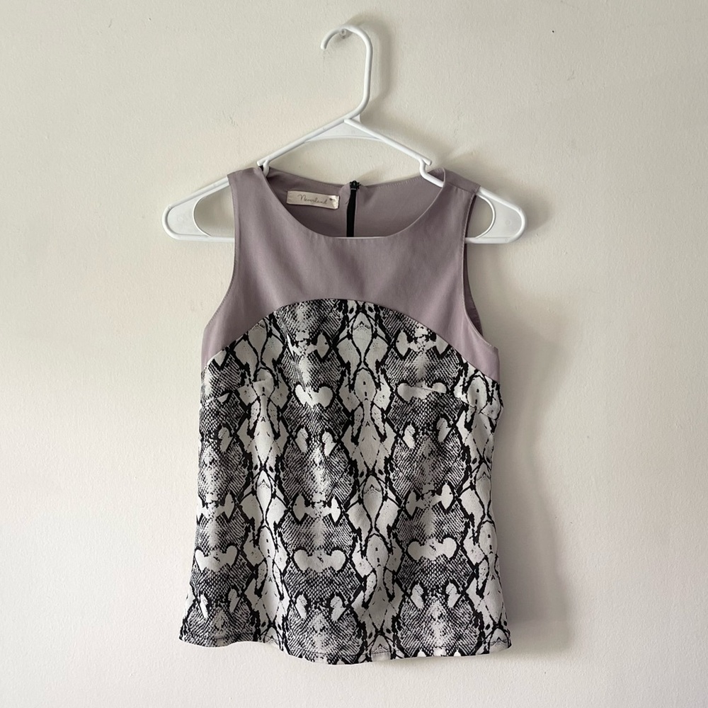 Snakeskin Sleeveless Top